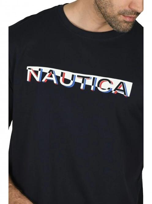 Nautica Dane T-Shirt férfi rövid ujjú póló sötétkék színben 5