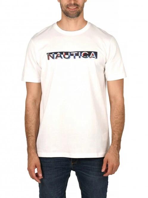 Nautica Dane T-Shirt férfi rövid ujjú póló fehér színben 2