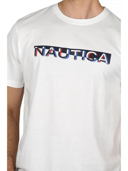 Nautica Dane T-Shirt férfi rövid ujjú póló fehér színben 5