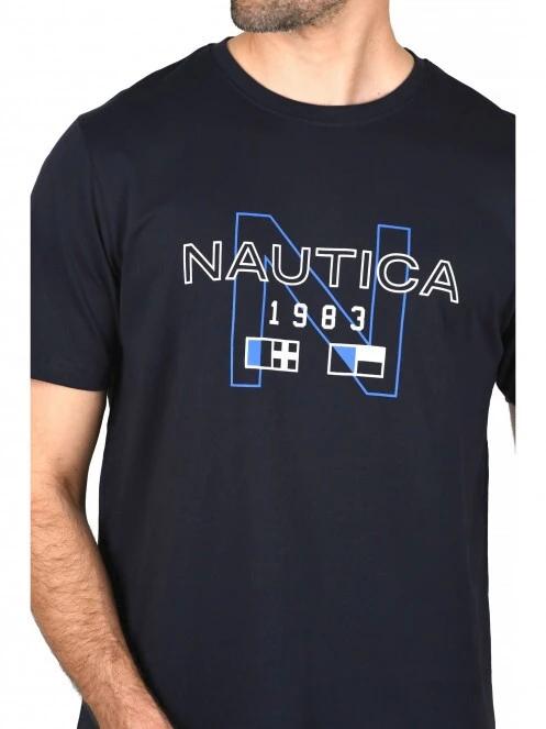 Nautica Kaden T-Shirt férfi rövid ujjú póló sötétkék színben 5