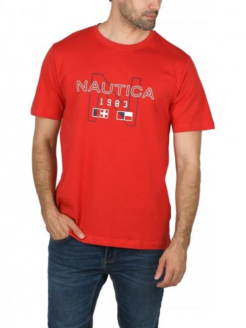 Nautica Kaden T-Shirt férfi rövid ujjú póló piros színben 2