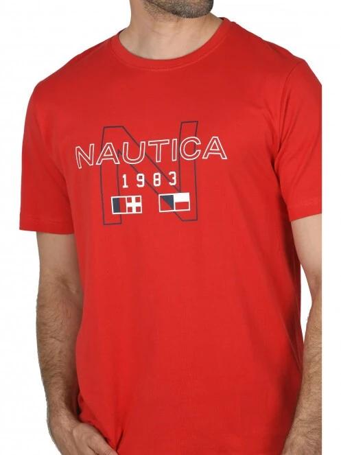 Nautica Kaden T-Shirt férfi rövid ujjú póló piros színben 5