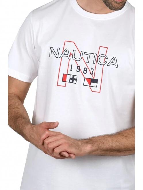Nautica Kaden T-Shirt férfi rövid ujjú póló fehér színben 5