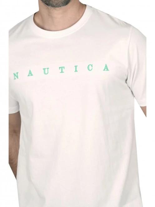 Nautica Holm T-Shirt férfi rövid ujjú póló fehér színben 5
