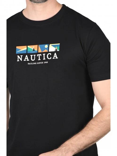 Nautica Noor T-Shirt férfi rövid ujjú póló fekete színben 5