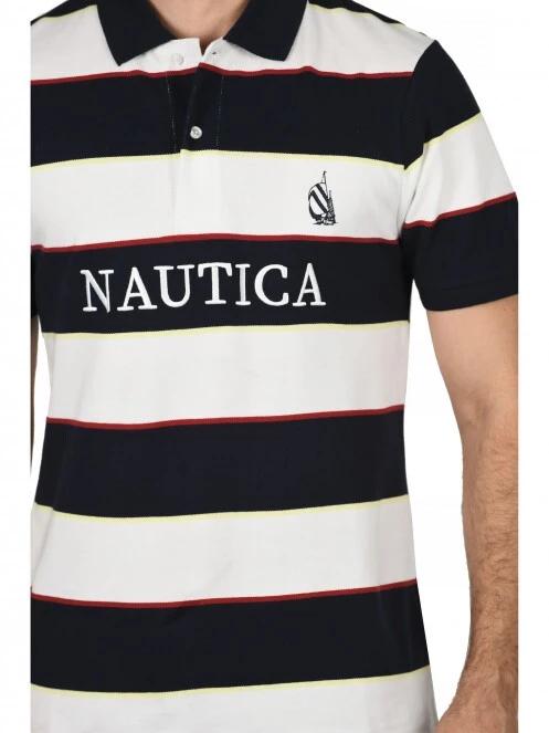 Nautica Murdock Polo Shirt férfi galléros póló sötétkék színben 5