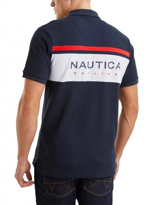Nautica Maddox Polo Shirt B&T férfi galléros póló sötétkék színben 3