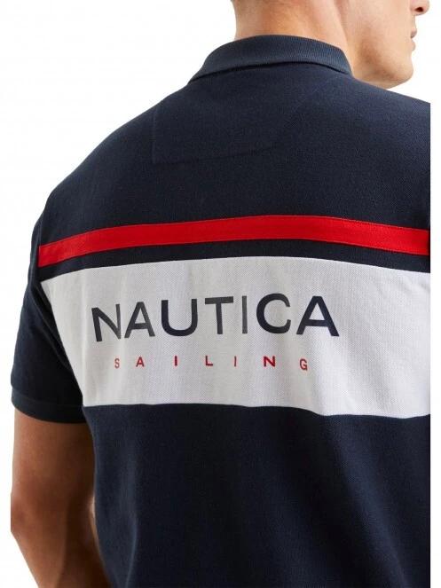 Nautica Maddox Polo Shirt B&T férfi galléros póló sötétkék színben 5