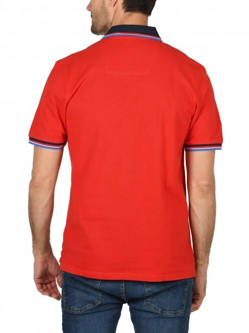 Nautica Odell Polo Shirt férfi galléros póló piros színben 4