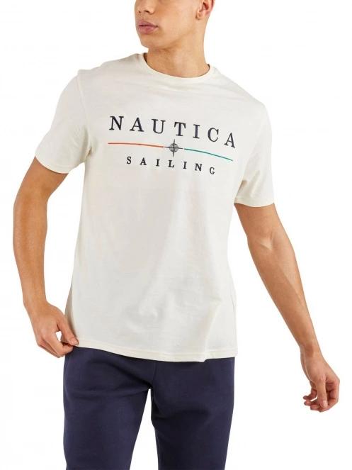 Nautica Mateo T-Shirt férfi rövid ujjú póló fehér színben 2