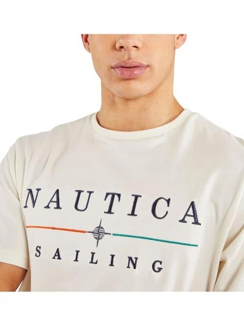 Nautica Mateo T-Shirt férfi rövid ujjú póló fehér színben 5