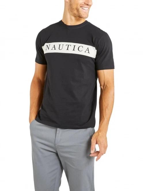 Nautica Sawyer T-Shirt férfi rövid ujjú póló fekete színben 2