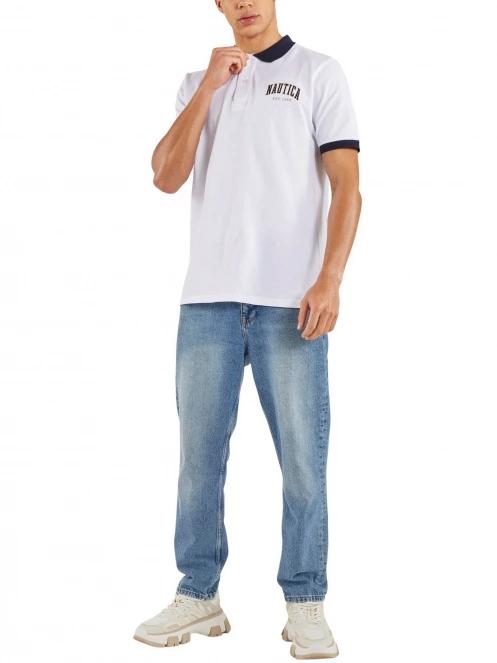 Nautica Banks Polo Shirt férfi galléros póló fehér színben 4
