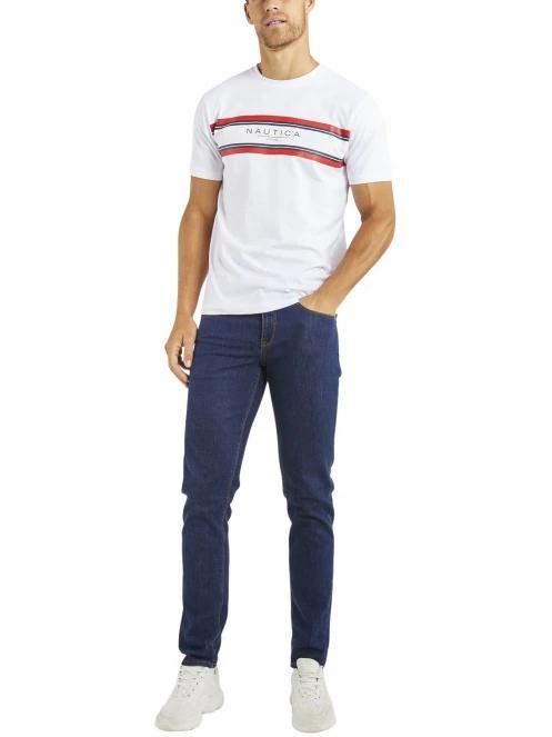 Nautica Ivo T-Shirt férfi rövid ujjú póló fehér színben 4