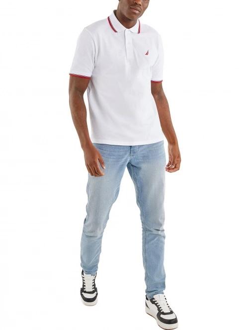 Nautica Sven Polo Shirt férfi rövid ujjú póló fehér színben 4