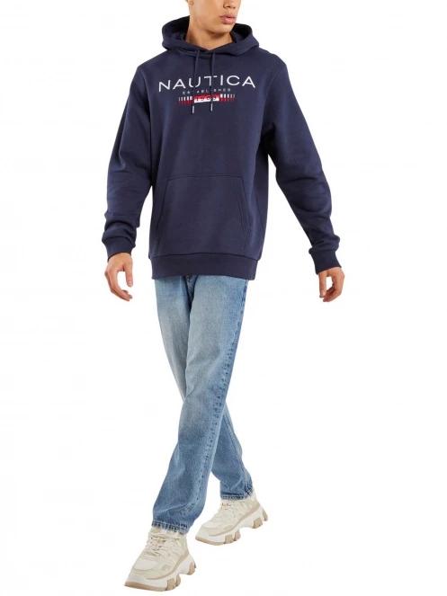Nautica Troy OH Hoody férfi kapucnis pulóver sötétkék színben 4