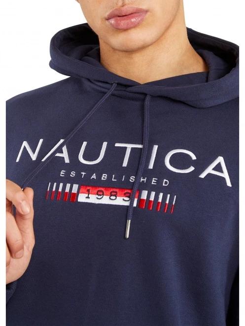 Nautica Troy OH Hoody férfi kapucnis pulóver sötétkék színben 5