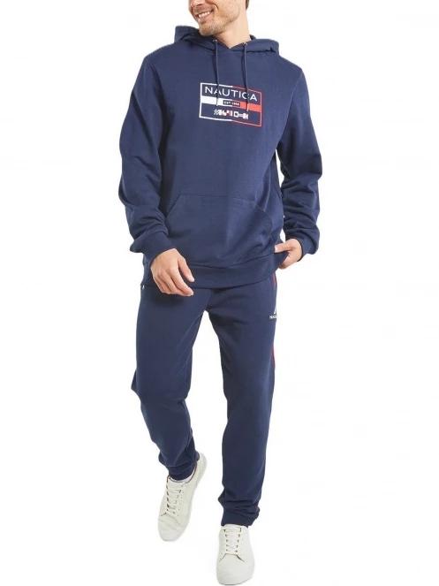 Nautica Brodie OH Hoody férfi kapucnis pulóver sötétkék színben 4