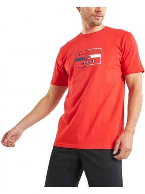 Nautica Alves T-Shirt férfi rövid ujjú póló piros színben 2