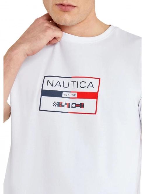 Nautica Alves T-Shirt férfi rövid ujjú póló fehér színben 5
