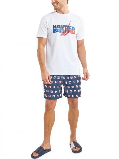 Nautica Kinloss 6” Swim Short férfi beach short sötétkék színben 4