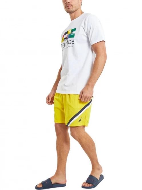 Nautica Grampian 6” Swim Short férfi beach short sárga színben 4