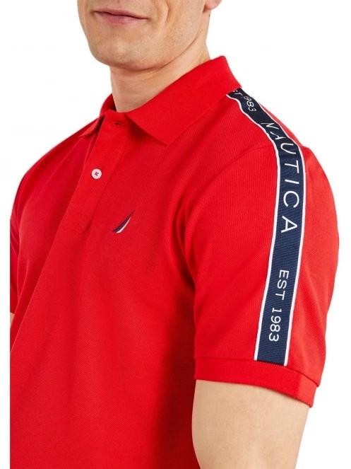 Nautica Connolly Polo Shirt férfi galléros póló piros színben 5