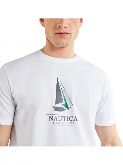 Nautica Evander T-Shirt férfi rövid ujjú póló fehér színben 5