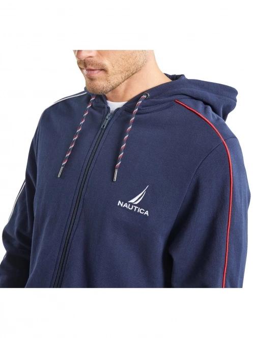 Nautica Myles FZ Hoody férfi kapucnis pulóver sötétkék színben 5