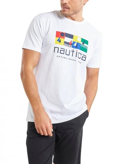Nautica Layne T-Shirt férfi rövid ujjú póló fehér színben 2