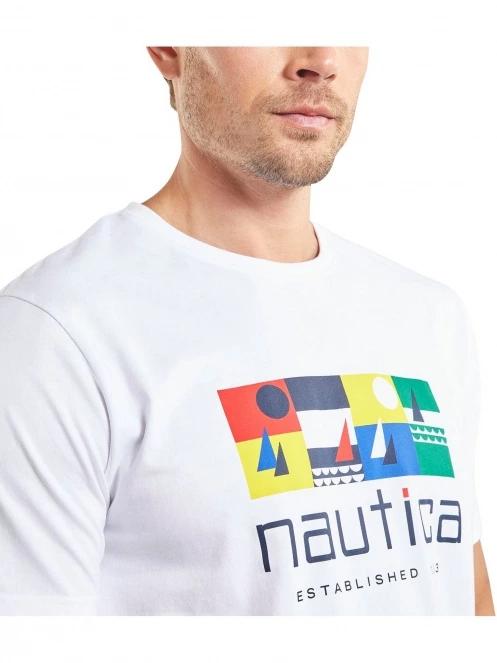 Nautica Layne T-Shirt férfi rövid ujjú póló fehér színben 5