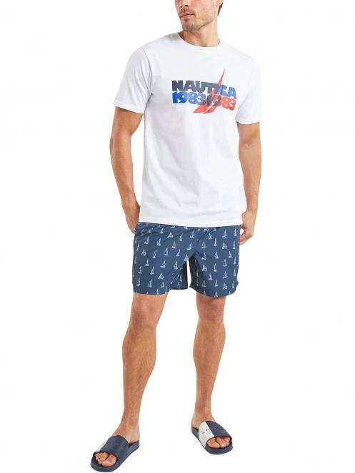 Nautica Gabriel 6” Swim Short férfi beach short sötétkék színben 4