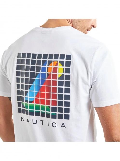 Nautica Malaki T-Shirt férfi rövid ujjú póló fehér színben 5