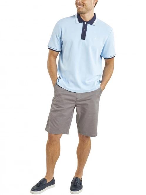 Nautica Langley Polo Shirt férfi galléros póló világoskék színben 4