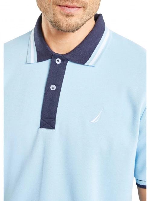 Nautica Langley Polo Shirt férfi galléros póló világoskék színben 5