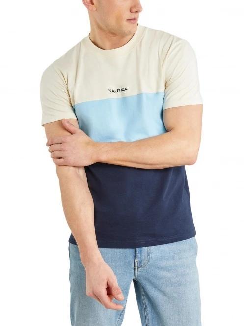 Nautica Simcoe T-Shirt férfi rövid ujjú póló homok színben 2