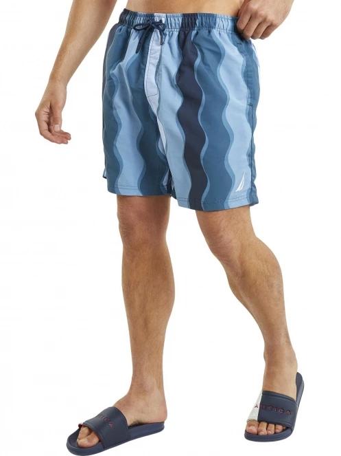 Nautica Sudbury 6” Swim Short férfi beach short kék színben 2