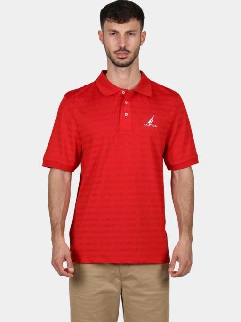 Nautica Leonard II Polo Shirt férfi galléros póló piros színben 2
