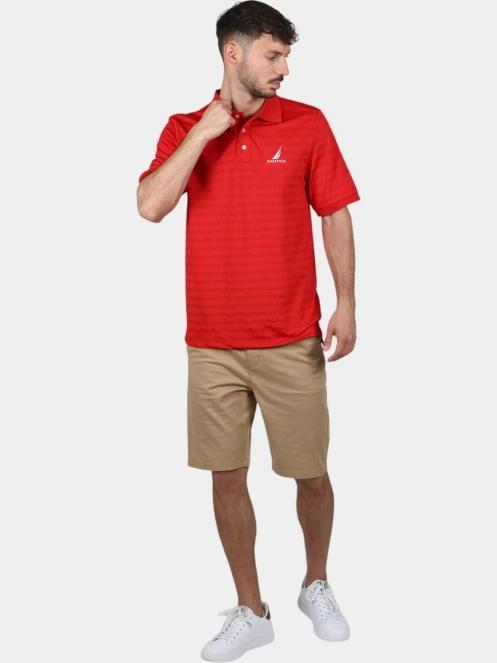 Nautica Leonard II Polo Shirt férfi galléros póló piros színben 5