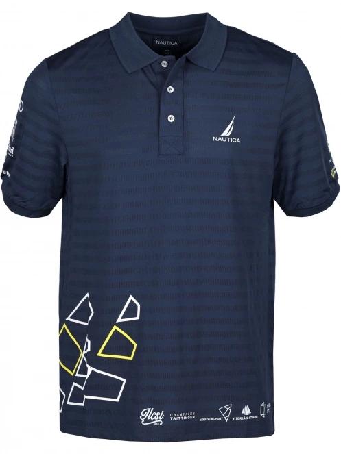 Nautica Leon 2 Polo Shirt férfi galléros póló sötétkék színben 2