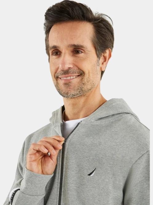 Nautica Danaus FZ Hoody férfi kapucnis pulóver szürke színben 4