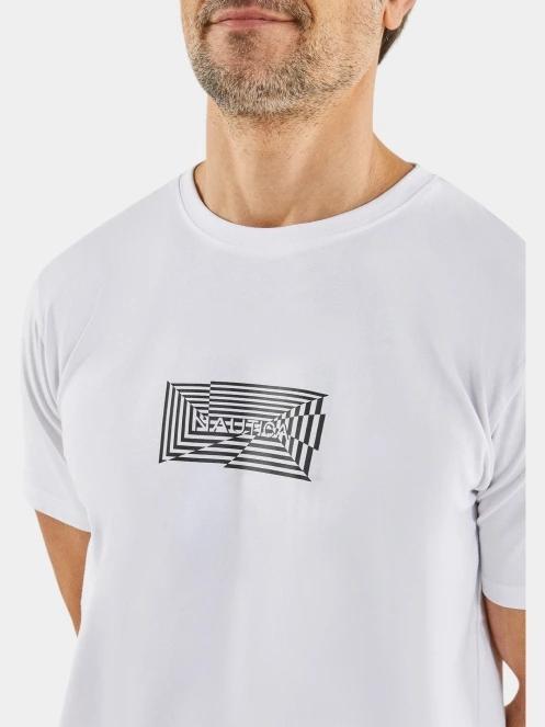 Nautica Honley T-Shirt férfi rövid ujjú póló fehér színben 4