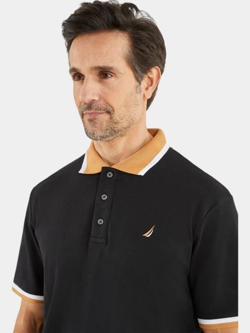 Nautica Latok Polo Shirt férfi galléros póló fekete színben 4