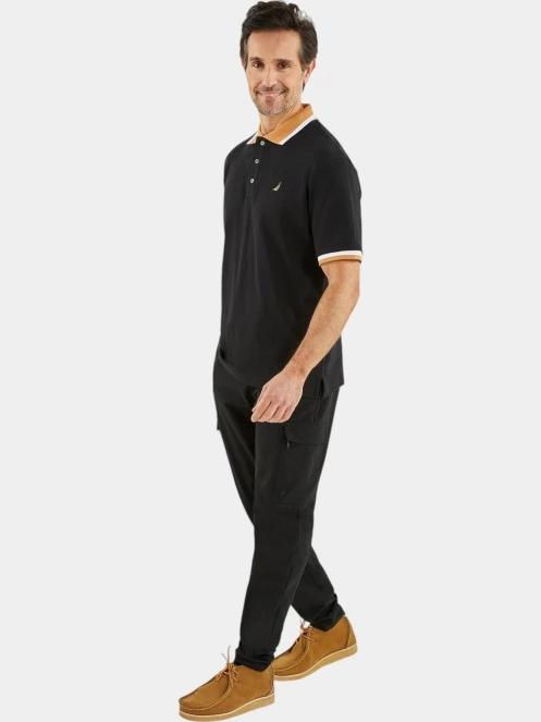 Nautica Latok Polo Shirt férfi galléros póló fekete színben 5