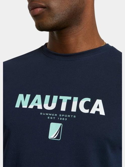 Nautica Bruckner T-Shirt férfi rövid ujjú póló sötétkék színben 5