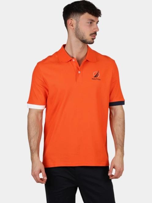 Nautica Pascal Polo Shirt férfi galléros póló narancssárga színben 2