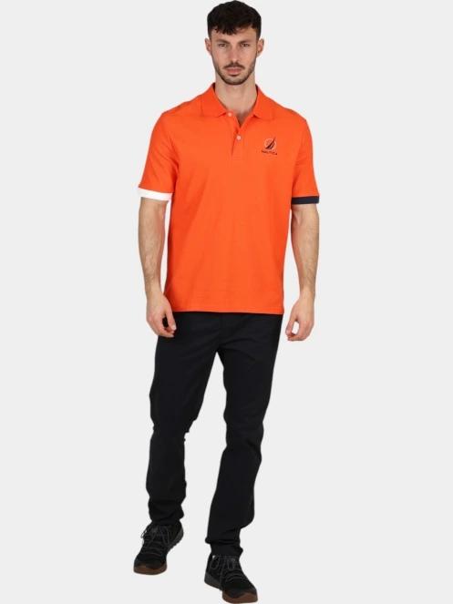 Nautica Pascal Polo Shirt férfi galléros póló narancssárga színben 6