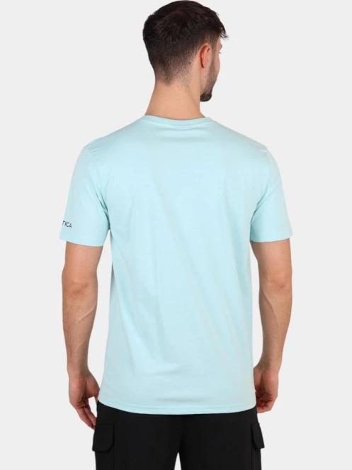 Nautica Sergei T-Shirt férfi rövid ujjú póló világoskék színben 4