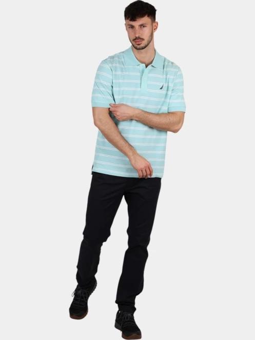 Nautica Klaus Polo Shirt férfi galléros póló világoskék színben 6