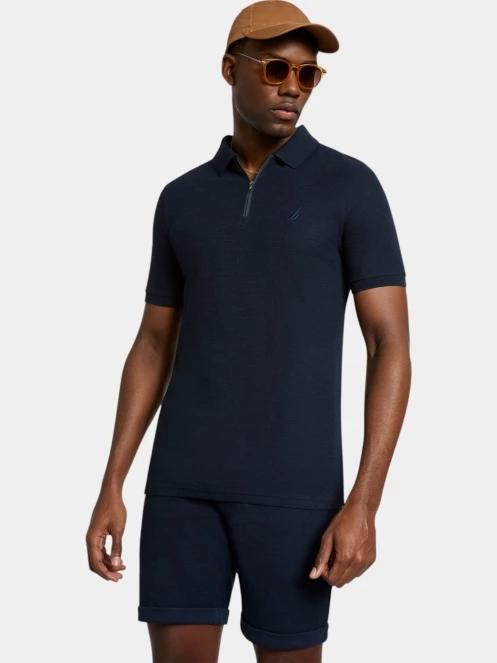 Nautica Amalfi Slim Fit Polo Shirt férfi galléros póló sötétkék színben 2
